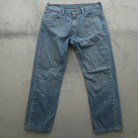 Levi's 569 Jeans Mens Size 34x32 Blue Loose Fit 100% Cotton Denim Pants Stained - Picture 1 of 16